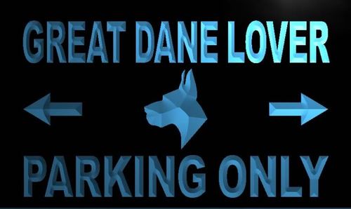 Great Dane Lover Parking Only Neon Light Sign
